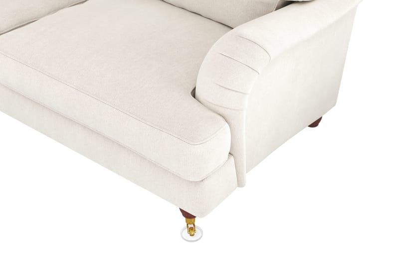 Howard Lyx 6-istuttava Vasenkätinen L-muotoinen Kulmasohva Sametti - Kermanvalkoinen - Huonekalut - Sohva - Howard-sohvat