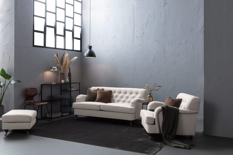 Howard Riviera 2-istuttava Kangassohva - Vaaleanharmaa - Huonekalut - Sohva - Howard-sohvat