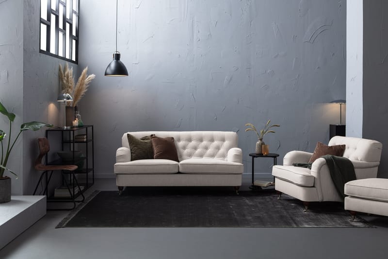 Howard Riviera 2-istuttava Kangassohva - Vaaleanharmaa - Huonekalut - Sohva - Howard-sohvat