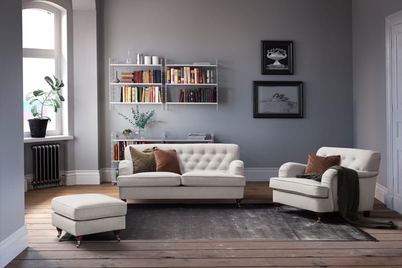 Howard Riviera 3-istuttava Kangassohva - Vaaleanharmaa - Huonekalut - Sohva - Howard-sohvat