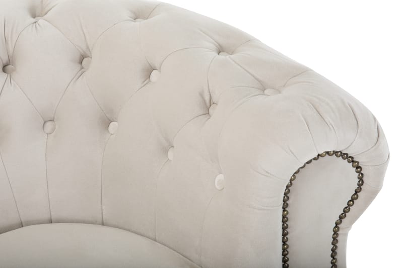 Samettisohva Chester Deluxe 3:n ist Kaareva - Beige - Huonekalut - Sohva - Howard-sohvat