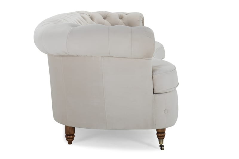 Samettisohva Chester Deluxe 3:n ist Kaareva - Beige - Huonekalut - Sohva - Howard-sohvat