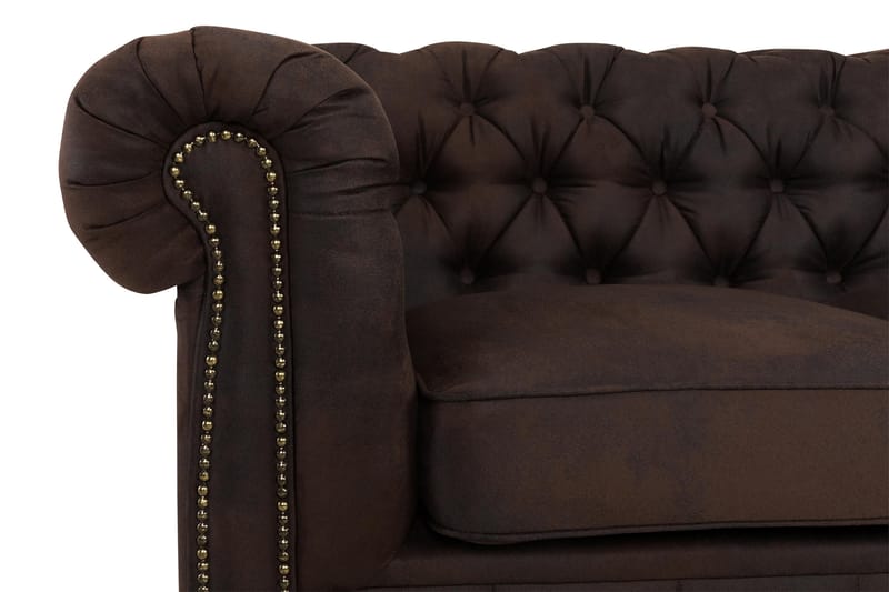 Sohva Chester Deluxe 4:n ist Vintage - Tummanruskea - Huonekalut - Sohva - Howard-sohvat