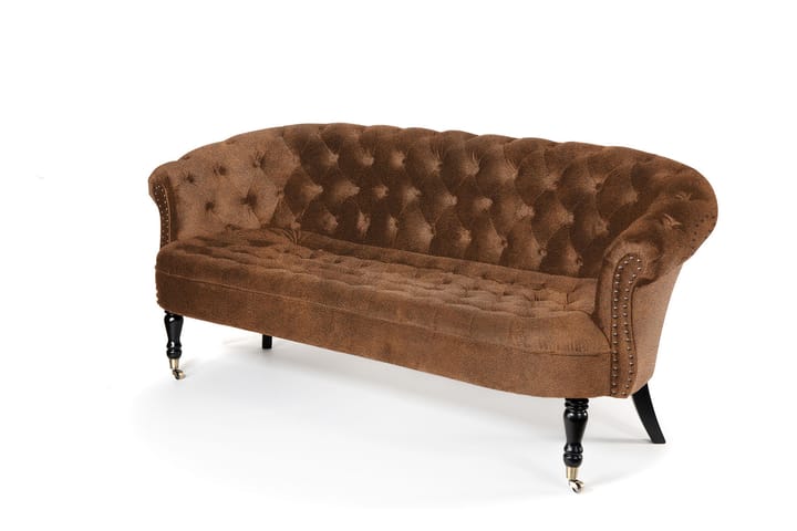 Sohva Chester Ludovic 3:n ist - Konjakki - 3:n istuttava sohva - Howard-sohvat - Samettisohva