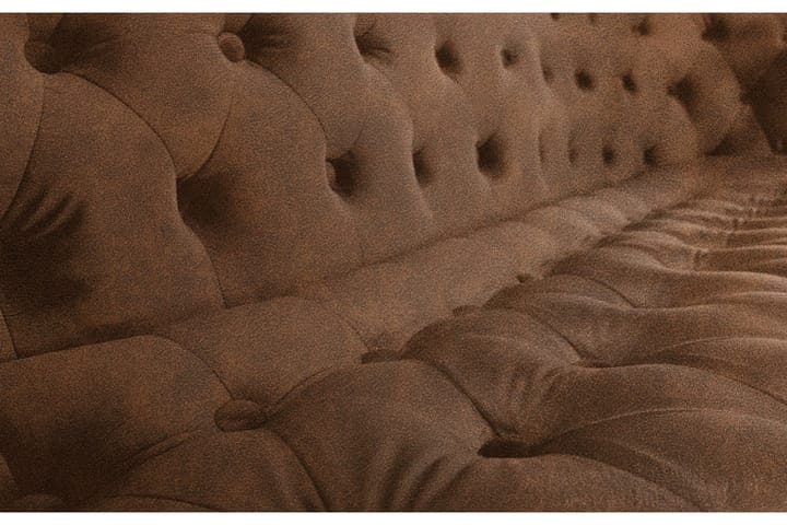 Sohva Chester Ludovic 3:n ist - Konjakki - 3:n istuttava sohva - Howard-sohvat - Samettisohva
