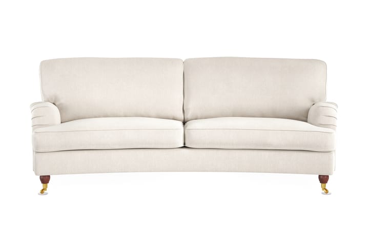 Sohva Oxford Lyx 3:n ist Kaareva - Valkoinen - Howard-sohvat - 3:n istuttava sohva