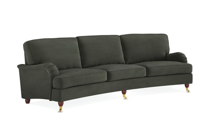 Sohva Oxford Lyx 4:n ist Kaareva - Tummanvihreä - Howard-sohvat - 4:n istuttava sohva