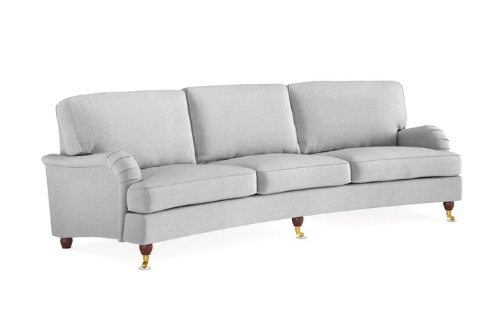 Sohva Oxford Lyx 4:n ist Kaareva - Vaaleanharmaa - Howard-sohvat - 4:n istuttava sohva