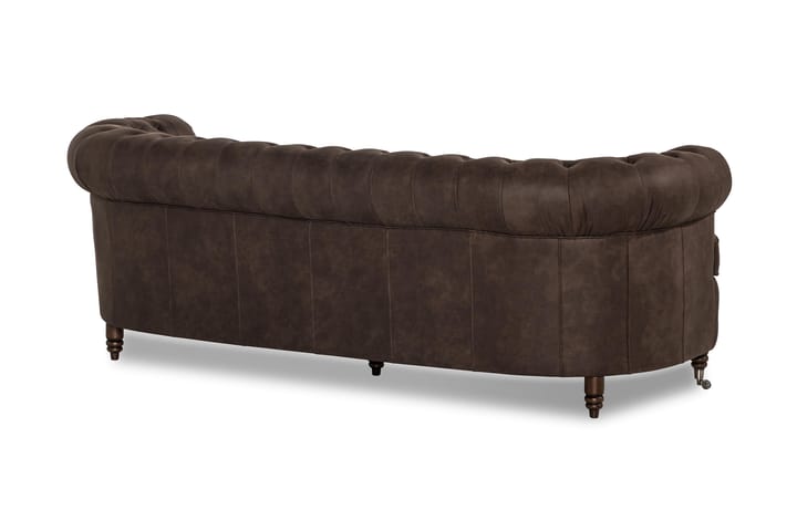 Sohva Walton Lyx 3:n ist Kaareva - Tummanruskea - Howard-sohvat - 3:n istuttava sohva