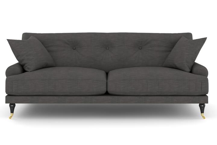 Sohva Webber 2:n ist - Tummanharmaa Messinki - 2:n istuttava sohva - Howard-sohvat