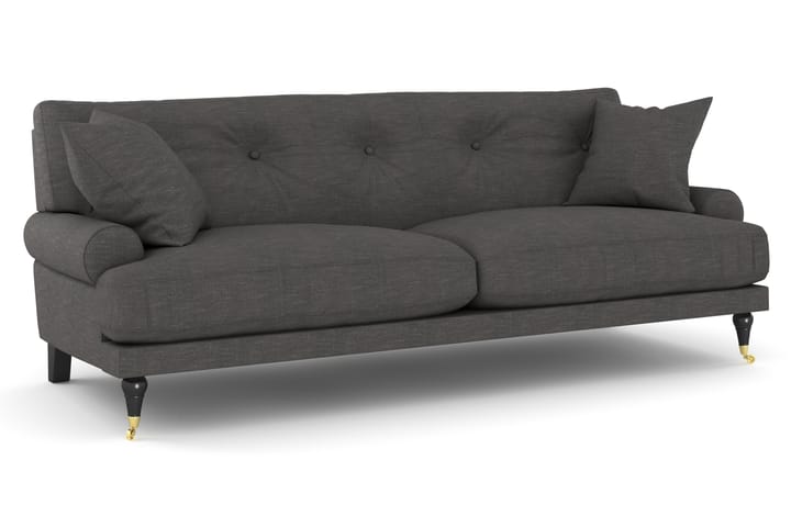 Sohva Webber 2:n ist - Tummanharmaa Messinki - 2:n istuttava sohva - Howard-sohvat