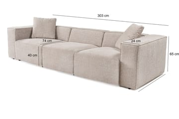 Kaolins Sohva 3-istuttava - Mocha - Huonekalut - Sohva - Moduulisohva