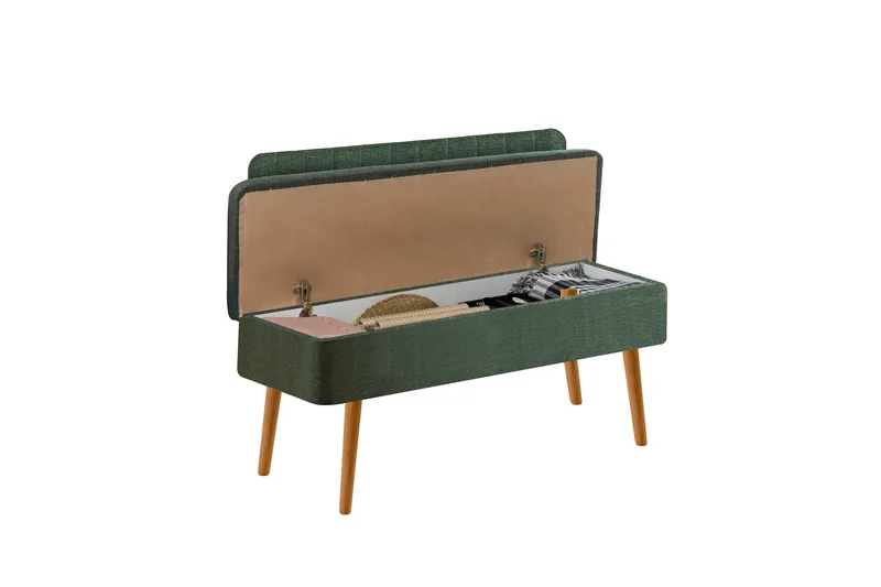 Sohva Vinadi 90 cm - Ruskea/Vihreä - Huonekalut - Sohva - Keittiösohvat & pinnasohvat