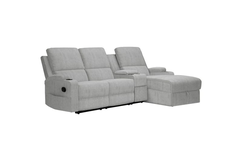 Kulmarecliner-sohva Loft24 Kulmasohva 3-istuttava Loft24 Dallas Grå Höger - Huonekalut - Sohva - Mekanismisohva