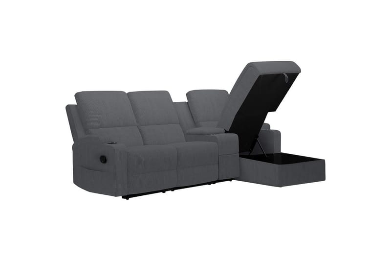 Kulmarecliner-sohva Loft24 Kulmasohva 3-istuttava Loft24 Dallas Harmaa Oikeakätinen - Huonekalut - Sohva - Mekanismisohva