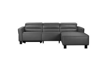 Kulmarecliner-sohva Loft24 Kulmasohva Loft24 Carpari manuaalisella recliner-toiminnolla Harmaa Oikeakätinen Keinonahka