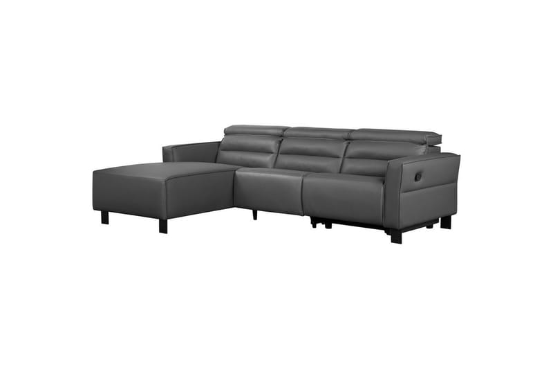 Kulmarecliner-sohva Loft24 Kulmasohva Loft24 Carpari manuaalisella recliner-toiminnolla Harmaa Vasenkätinen Keinonahka - Huonekalut - Sohva - Mekanismisohva