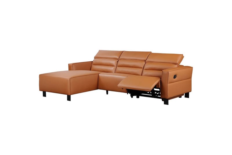 Kulmarecliner-sohva Loft24 Kulmasohva Loft24 Carpari manuaalisella recliner-toiminnolla Ruskea Vasenkätinen Belfast-kangas - Huonekalut - Sohva - Mekanismisohva