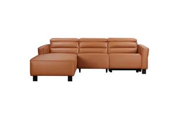 Kulmarecliner-sohva Loft24 Kulmasohva Loft24 Carpari manuaalisella recliner-toiminnolla Ruskea Vasenkätinen Keinonahka