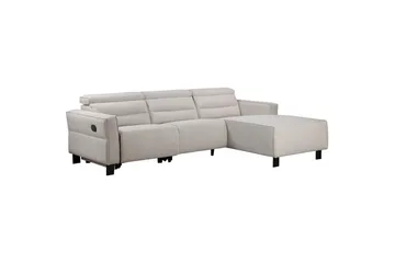 Kulmarecliner-sohva Loft24 Kulmasohva Loft24 Carpari manuaalisella recliner-toiminnolla Valkoinen Oikeakätinen Belfast-kangas - Huonekalut - Sohva - Mekanismisohva