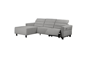 Kulmarecliner-sohva Loft24 Kulmasohva Loft24 Carpari sähköisellä lepotuolilla Harmaa Vasenkätinen Belfast-kangas - Huonekalut - Sohva - Nahkasohva