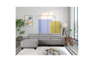 Kulmarecliner-sohva Loft24 Kulmasohva Loft24 Carpari sähköisellä lepotuolilla Harmaa Vasenkätinen Belfast-kangas - Huonekalut - Sohva - Nahkasohva