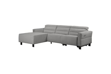 Kulmarecliner-sohva Loft24 Kulmasohva Loft24 Carpari sähköisellä lepotuolilla Harmaa Vasenkätinen Belfast-kangas - Huonekalut - Sohva - Nahkasohva