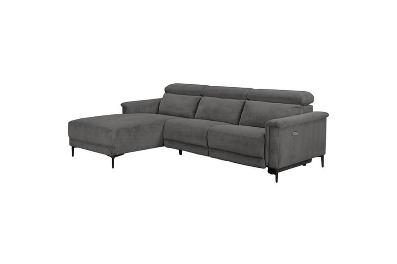 Kulmarecliner-sohva Loft24 Kulmasohva Loft24 Lund sähköisellä recliner-toiminnolla Harmaa Vasenkätinen - Huonekalut - Sohva - Mekanismisohva