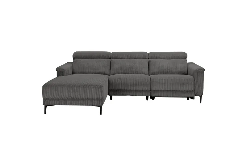 Kulmarecliner-sohva Loft24 Kulmasohva Loft24 Lund sähköisellä recliner-toiminnolla Harmaa Vasenkätinen, undefined