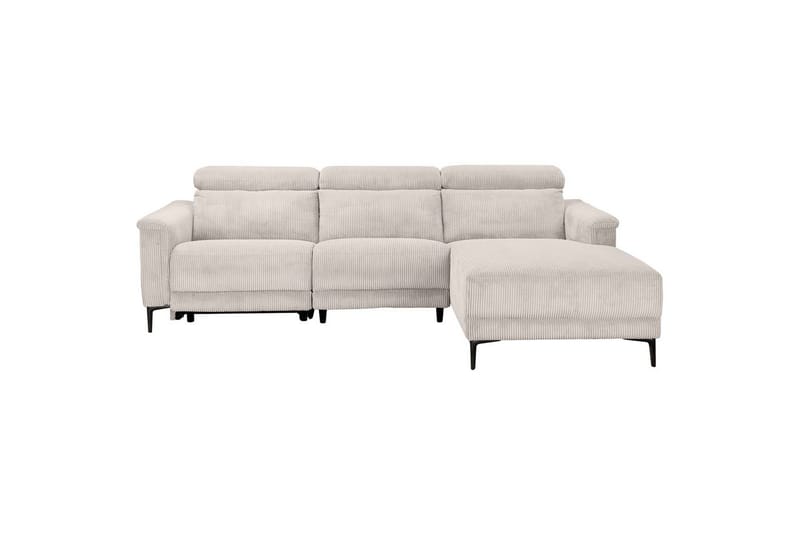 Kulmarecliner-sohva Loft24 Kulmasohva Loft24 Lund sähköisellä recliner-toiminnolla Valkoinen Oikeakätinen - Huonekalut - Sohva - Mekanismisohva