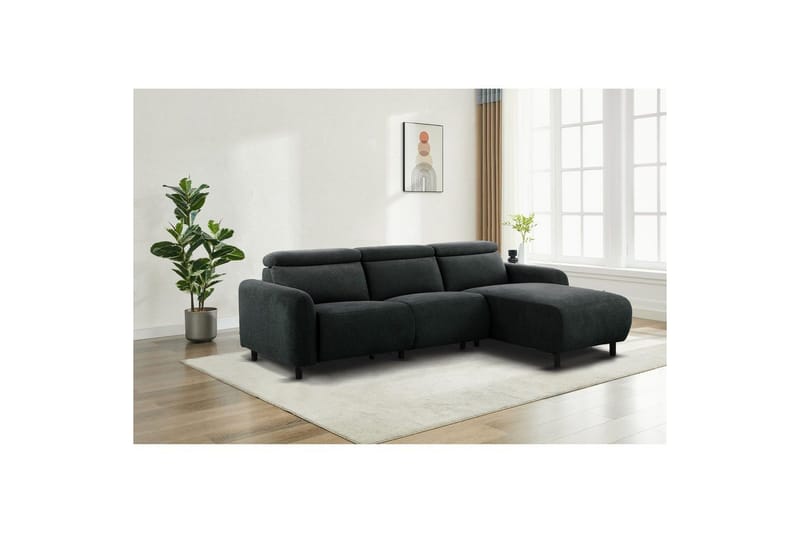 Kulmarecliner-sohva Loft24 Kulmasohva Loft24 Skaane manuaalisella nojatuolilla Harmaa Belfast-kangas - Huonekalut - Sohva - Mekanismisohva
