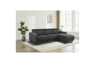 Kulmarecliner-sohva Loft24 Kulmasohva Loft24 Skaane manuaalisella nojatuolilla Harmaa1 Keinonahka - Huonekalut - Sohva - Nahkasohva
