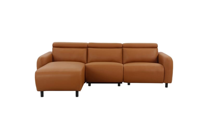 Kulmarecliner-sohva Loft24 Kulmasohva Loft24 Skaane sähköisellä lepotuolilla Ruskea Vasenkätinen Keinonahka, undefined