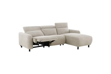 Kulmarecliner-sohva Loft24 Kulmasohva Loft24 Skaane sähköisellä lepotuolilla Vit Höger Manchester - Huonekalut - Sohva - Mekanismisohva