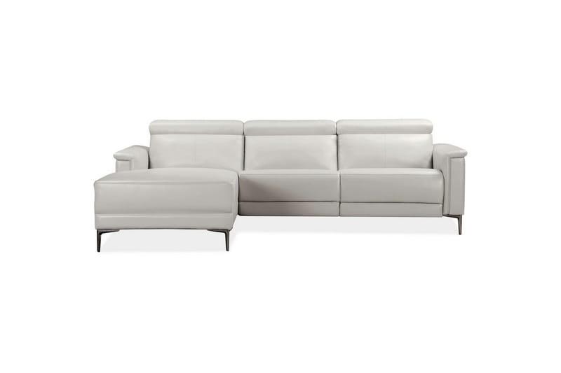 Kulmareclinersohva Loft24 Kulmasohva 3-istuttava Lund Cream White Vänster - Huonekalut - Sohva - Nahkasohva