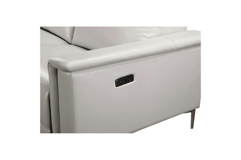 Kulmareclinersohva Loft24 Kulmasohva 3-istuttava Lund Cream White Vänster - Huonekalut - Sohva - Nahkasohva