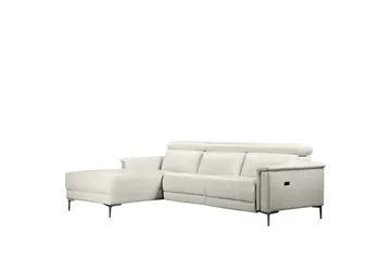 Kulmareclinersohva Loft24 Kulmasohva 3-istuttava Lund Cream White Vänster