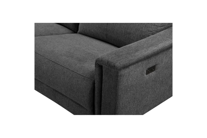 Kulmasohva 3-istuttava Lund Antrasiitti, Belfast-kangas, Vasen Sähkökäyttöinen Levitettävä Tuoli - Antrasiitti, Belfast-kangas, Vasen Sähkökäyttöinen Levitettävä Tuoli - Huonekalut - Sohva - Mekanismisohva