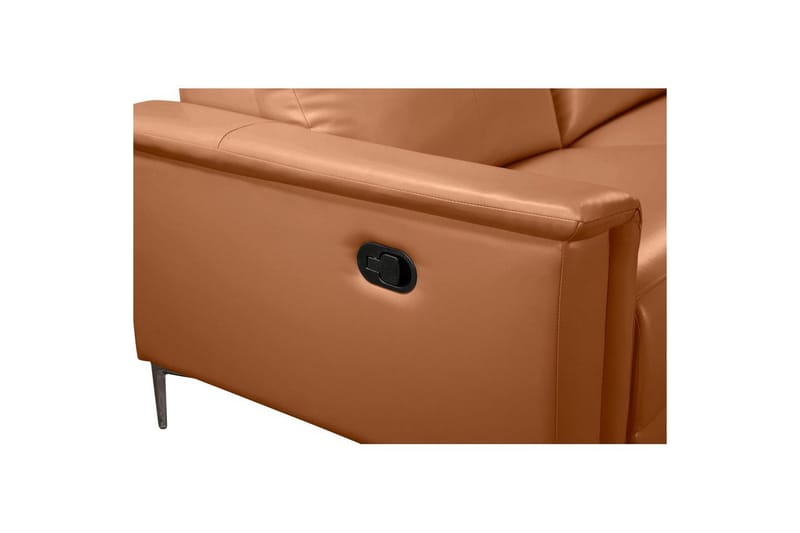 Kulmasohva 3-istuttava Lund Konjakki, Nahka/PU, Manuaalinen oikea lepohuone - Konjakki, Nahka/PU, Manuaalinen oikea lepohuone - Huonekalut - Sohva - Nahkasohva