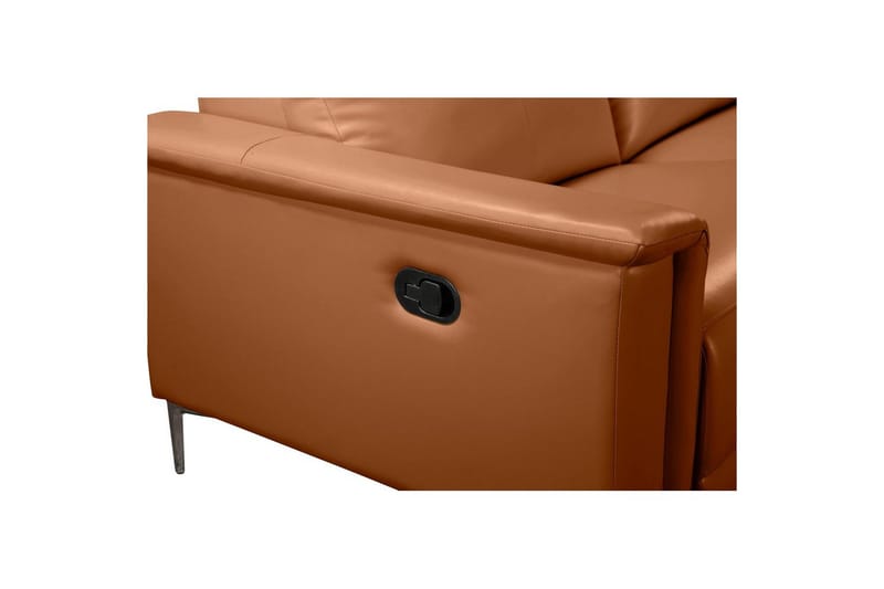 Kulmasohva 3-istuttava Lund Konjakki, PU, Manuaalinen oikea lepohuone - Konjakki, PU, Manuaalinen oikea lepohuone - Huonekalut - Sohva - Nahkasohva