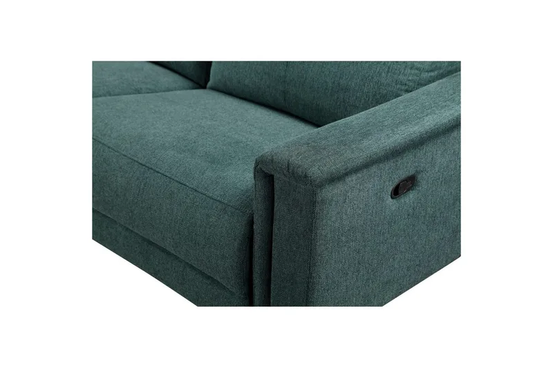Kulmasohva 3-istuttava Lund Tummanvihreä, Belfast-kangas, Vasen Manuaalinen Levitettävä Tuoli - Tummanvihreä, Belfast-kangas, Vasen Manuaalinen Levitettävä Tuoli - Huonekalut - Sohva - Mekanismisohva