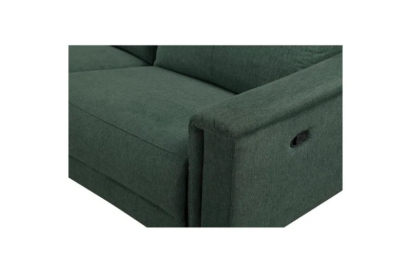 Kulmasohva 3-istuttava Lund Tummanvihreä, Belfast-kangas, Vasen Manuaalinen Levitettävä Tuoli - Tummanvihreä, Belfast-kangas, Vasen Manuaalinen Levitettävä Tuoli - Huonekalut - Sohva - Mekanismisohva