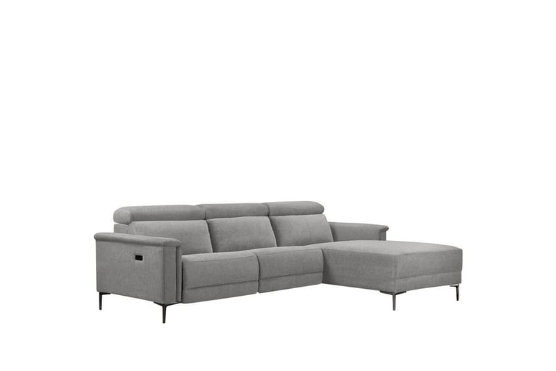 Kulmasohva 3-istuttava Lund Vaaleanharmaa, Belfast-kangas, Sähköinen oikea lepohuone, Vaaleanharmaa, Belfast-kangas, Sähköinen oikea lepohuone