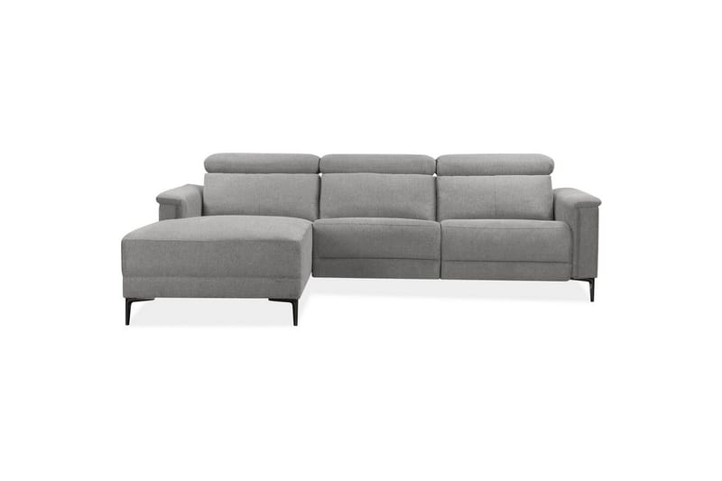 Kulmasohva 3-istuttava Lund Vaaleanharmaa, Belfast-kangas, Vasen Manuaalinen Levitettävä Tuoli - Vaaleanharmaa, Belfast-kangas, Vasen Manuaalinen Levitettävä Tuoli - Huonekalut - Sohva - Mekanismisohva