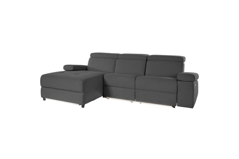 Kulmasohva 3-istuttava Rayland Antrasiitti, Sunday-kangas, Vasen Sähkökäyttöinen Levitettävä Tuoli, Antrasiitti, Sunday-kangas, Vasen Sähkökäyttöinen Levitettävä Tuoli
