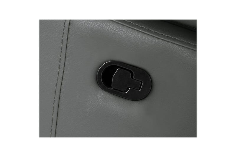 Kulmasohva 3-istuttava Rayland Harmaa, Nahka/PU, Vasen Manuaalinen Levitettävä Tuoli - Harmaa, Nahka/PU, Vasen Manuaalinen Levitettävä Tuoli - Huonekalut - Sohva - Nahkasohva