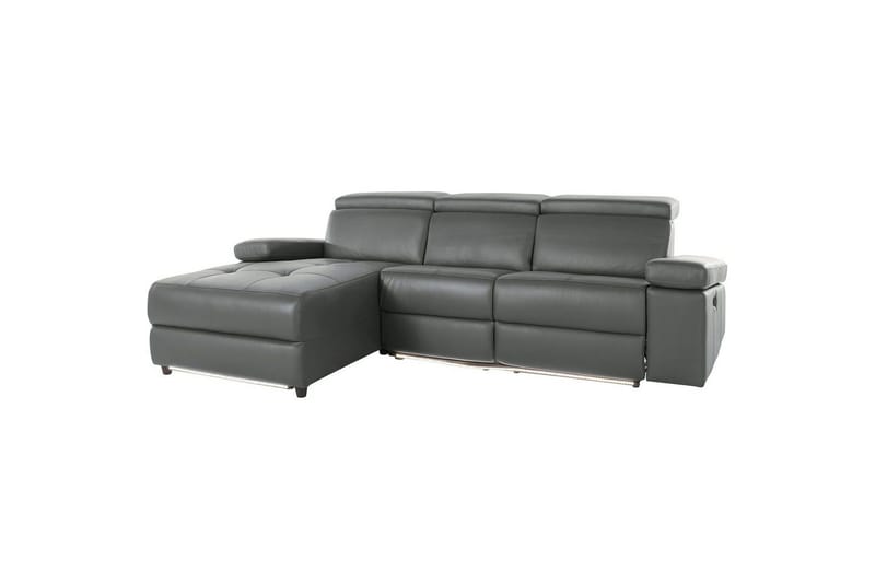 Kulmasohva 3-istuttava Rayland Harmaa, Nahka/PU, Vasen Manuaalinen Levitettävä Tuoli, Harmaa, Nahka/PU, Vasen Manuaalinen Levitettävä Tuoli