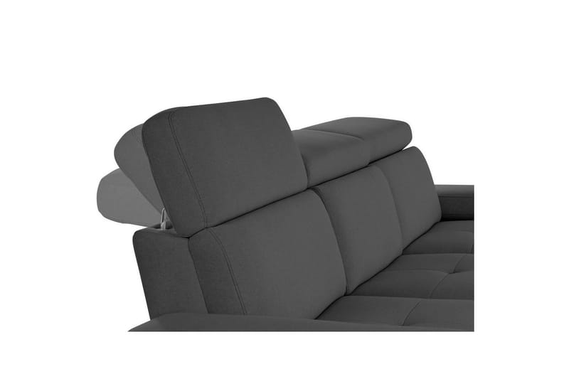 Kulmasohva 3-istuttava Rayland Harmaa, Sunday-kangas, Sähköinen oikea lepohuone - Harmaa, Sunday-kangas, Sähköinen oikea lepohuone - Huonekalut - Sohva - Mekanismisohva