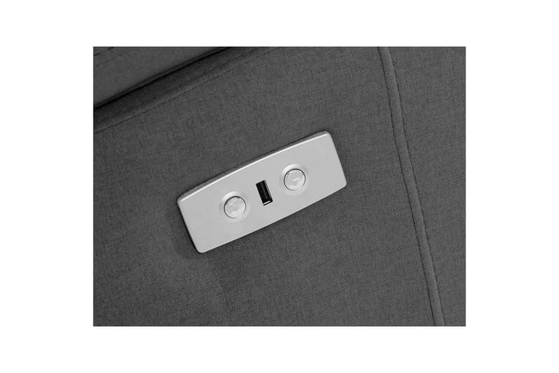 Kulmasohva 3-istuttava Rayland Harmaa, Sunday-kangas, Sähköinen oikea lepohuone - Harmaa, Sunday-kangas, Sähköinen oikea lepohuone - Huonekalut - Sohva - Mekanismisohva