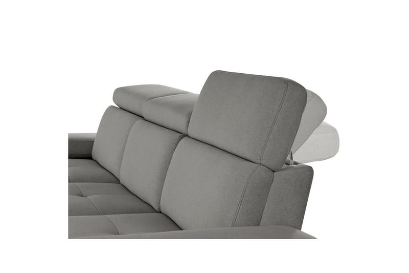 Kulmasohva 3-istuttava Rayland Harmaa, Sunday-kangas, Vasen Manuaalinen Levitettävä Tuoli - Harmaa, Sunday-kangas, Vasen Manuaalinen Levitettävä Tuoli - Huonekalut - Sohva - Mekanismisohva